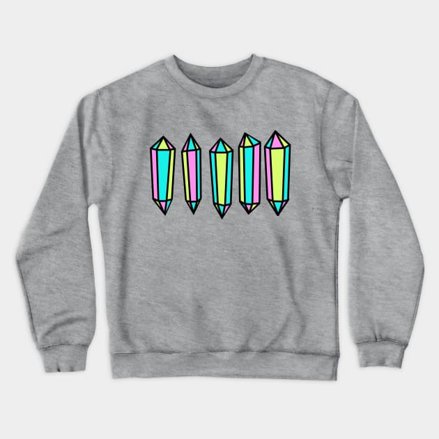 Pastel Crystals Crewneck Sweatshirt by Durvin